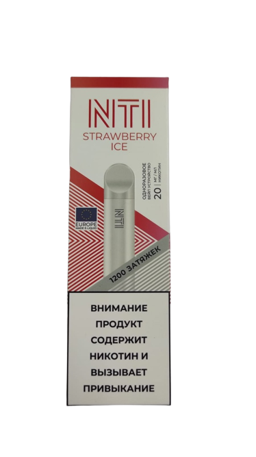 Однораз. эл. сигарета NTI STRAWBERRY ICE 1200 затяжек